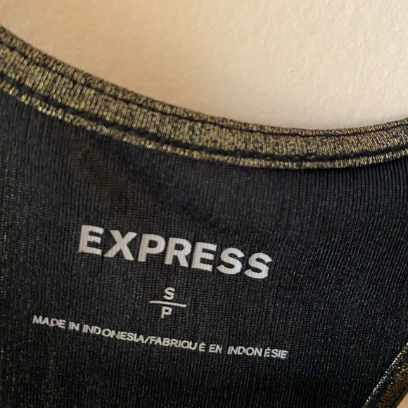 Express Gold Metallic Tank Top Size S - Picture 2 of 6